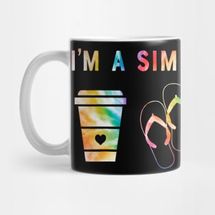 I'm a Simple Woman Coffee Slippers Animals Wine Mug